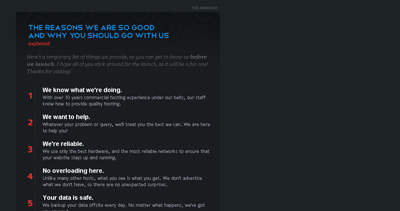 This Web Host Website Screenshot