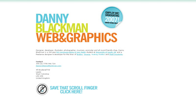 Danny Blackman Website Screenshot