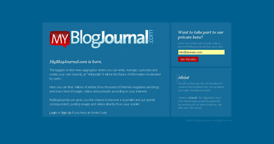 MyBlogJournal Website Screenshot
