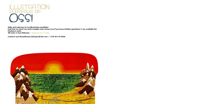 Ossi’s Illustration Portfolio Website Screenshot