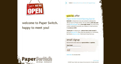 Paper Switch Website Screenshot