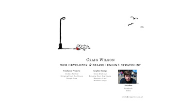 Craig Wilson Website Screenshot