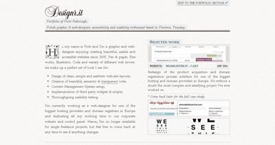 Piotr Fedorczyk Website Screenshot