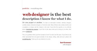 Kurt Krumme Website Screenshot