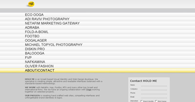 HOLD ME graphics Website Screenshot