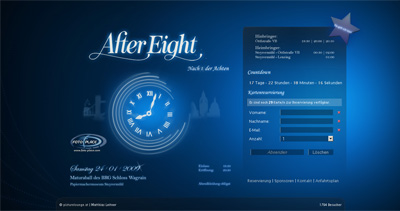 After Eight Website Screenshot