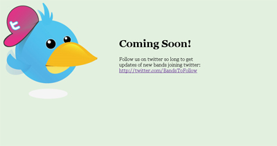 Bands On Twitter Website Screenshot