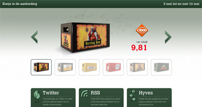 Kratje in de aanbieding Website Screenshot