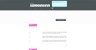 Carol Simonsen Website Screenshot