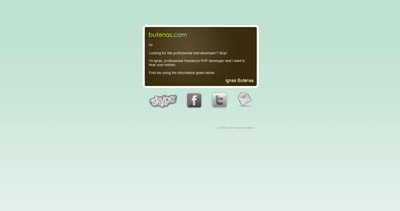 Ignas Butėnas Website Screenshot