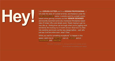 Cerven Cotter Website Screenshot