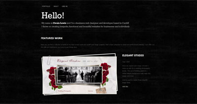Owain Lewis Website Screenshot