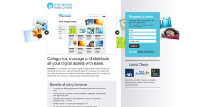 Immersify Image Manager Website Screenshot