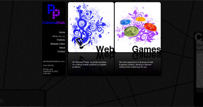 Published Pixels Website Screenshot