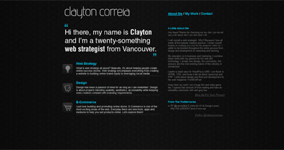 Clayton Correia Website Screenshot