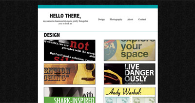 Shannon Bartish Website Screenshot