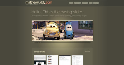 Easing Slider Website Screenshot