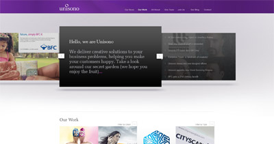 Unisono Website Screenshot