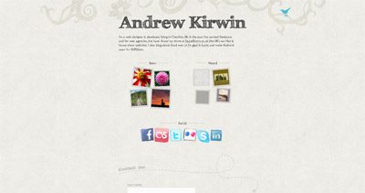 Andrew Kirwin Website Screenshot