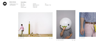 Matthew Nicholson Website Screenshot
