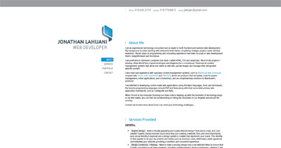 Jonathan Lahijani Website Screenshot