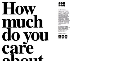 One Day For Design Website Screenshot