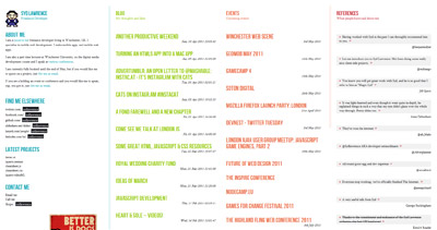 Syd Lawrence Website Screenshot