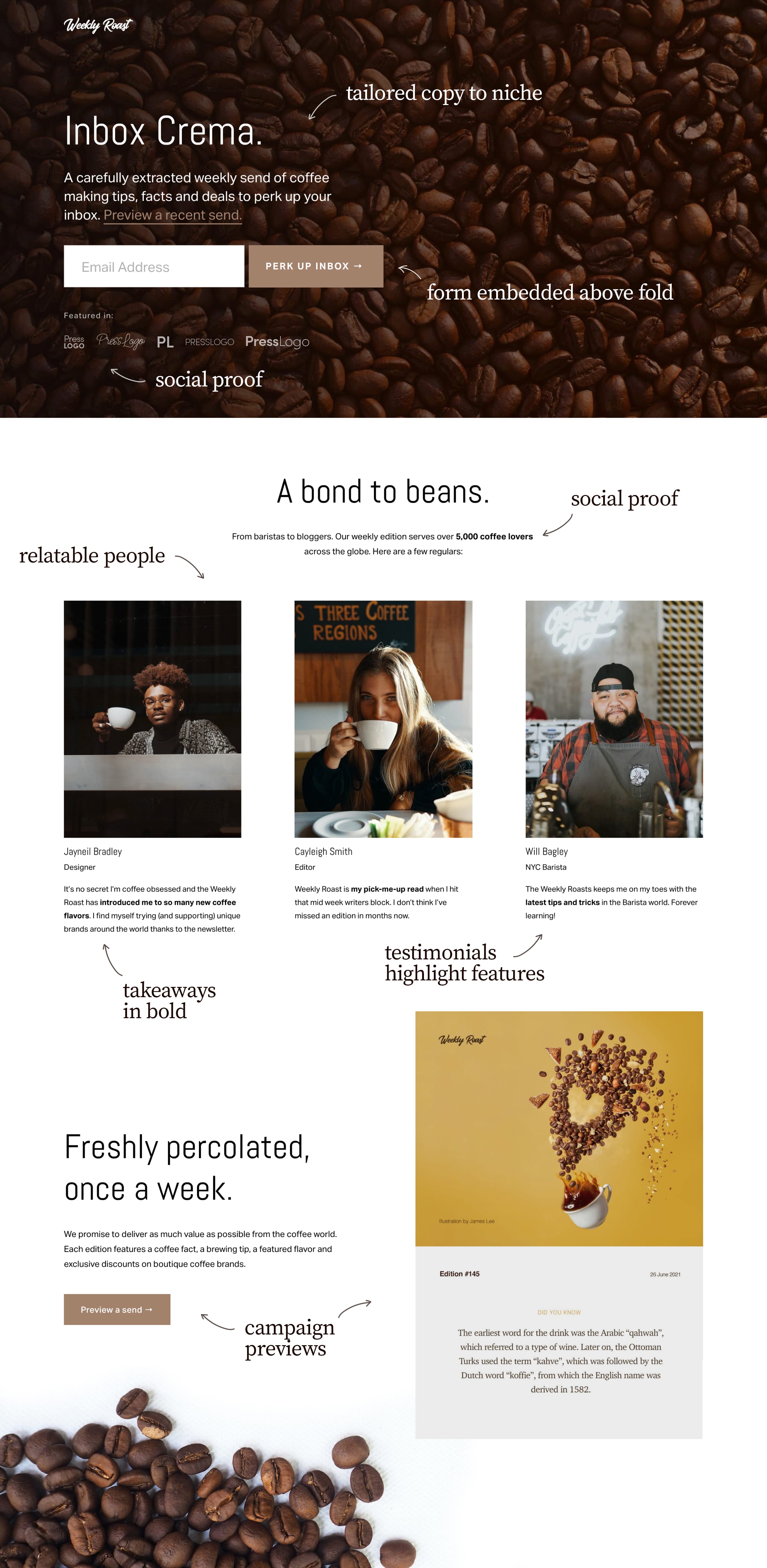 Newsletter Landing Page